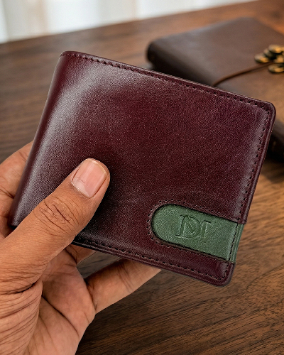 Lather U- Shape Wallet - Red Wine
