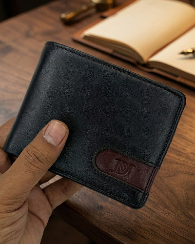 Lather U- Shape Wallet - Black